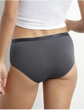 Набор хлопковых трусов Dim LES POCKETS COTON 4H01/3 бежевый/голубой/серый - 3 штуки, Цвет: бежевый/голубой/серы, Размеры: XXS/XS, изображение 3