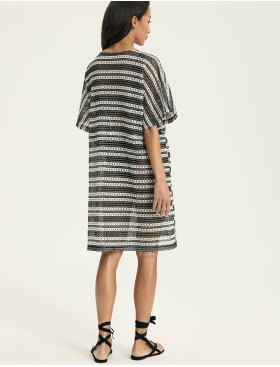 Халат пляжный Esotiq FELICITA 43134, Цвет: черный+шампань, Размеры: S/M, изображение 2