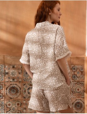 Комплект с шортами из муслина Mia-Amore CAMILA 5414, Цвет: латте, Размеры: 5XL, изображение 2