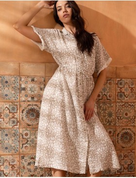 Халат-рубашка из муслина Mia-Amore CAMILA 5417, Цвет: латте, Размеры: 4XL