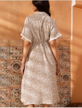 Халат-рубашка из муслина Mia-Amore CAMILA 5417, Цвет: латте, Размеры: 4XL, изображение 2