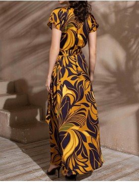 Длинный халат на пуговицах Mia-Amore MARCELA 4111, Цвет: мультицвет, Размеры: 4XL, изображение 2