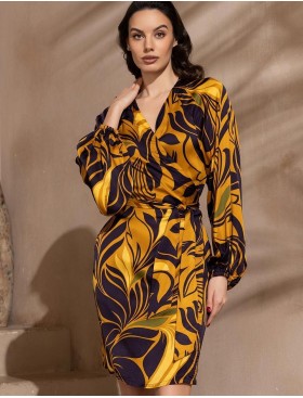 Запашное платье-халат Mia-Amore MARCELA 4543, Цвет: мультицвет, Размеры: S/M, изображение 3