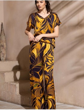 Шелковая пижама с ярким принтом Mia-Amore MARCELA 4545, Цвет: мультицвет, Размеры: L, изображение 3