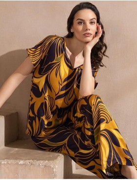 Шелковая пижама с ярким принтом Mia-Amore MARCELA 4545, Цвет: мультицвет, Размеры: L, изображение 4