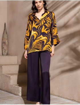 Шёлковая пижама с брюками Mia-Amore MARCELA 4546, Цвет: мультицвет, Размеры: L, изображение 3