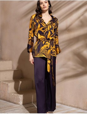 Шёлковая пижама с брюками Mia-Amore MARCELA 4546, Цвет: мультицвет, Размеры: L, изображение 4