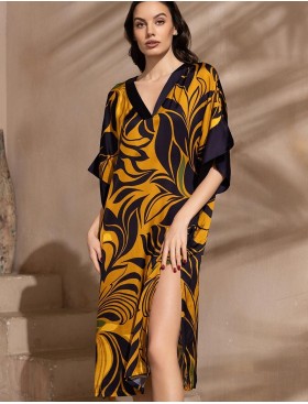 Свободная туника из шёлка Mia-Amore MARCELA 4549, Цвет: мультицвет, Размеры: 4XL/5XL