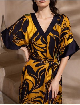 Свободная туника из шёлка Mia-Amore MARCELA 4549, Цвет: мультицвет, Размеры: 4XL/5XL, изображение 4