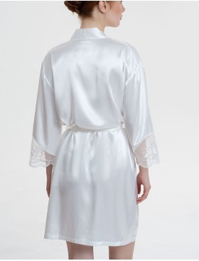 Шёлковый халат Mia-Amore REGINA 3903 белый, Цвет: белый, Размеры: L/XL, изображение 2