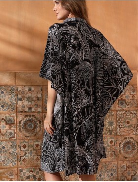 Оригинальная рубашка-халат Mia-Amore SERENGETI 5500, Цвет: черный, Размеры: 4XL/5XL, изображение 2