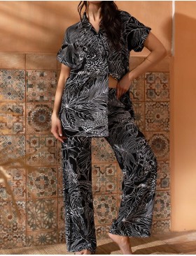 Комплект с брюками из вискозы Mia-Amore SERENGETI 5504, Цвет: черный, Размеры: 2XL, изображение 3