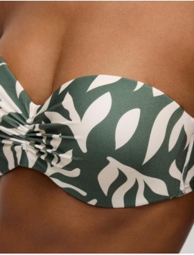 Открытый купальник Ysabel Mora ILHA DE MEL 83097, Цвет: оливковый/белый, Размеры: 70B, изображение 4