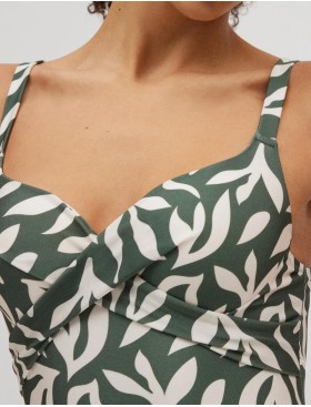 Слитный купальник Ysabel Mora ILHA DE MEL 83102, Цвет: оливковый/белый, Размеры: 80B, изображение 3