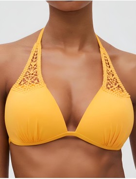 Купальный лиф с вязанными бретелями Ysabel Mora MADEIRA 83131, Цвет: жёлтый, Размеры: 70B