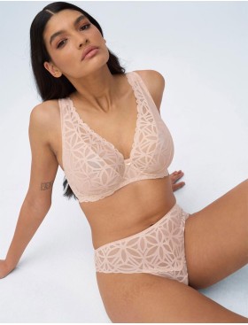 Бюстгальтер на большую грудь Alles SUGAR DUNE M plus bralette, Цвет: бежевый, Размеры: 75H, изображение 5