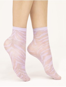 Тонкие носки с анималистическим узором Fiore 1132/G STEPPE 15 den, Цвет: лиловый, Размеры: UN