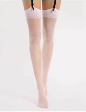 Чулки под пояс Fiore 4009/O MARLENA 20 den белый, Цвет: белый, Размеры: 3