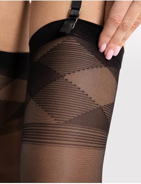 Чулки под пояс Fiore 4105/O LOSAGNE 20 den, Цвет: черный, Размеры: 3