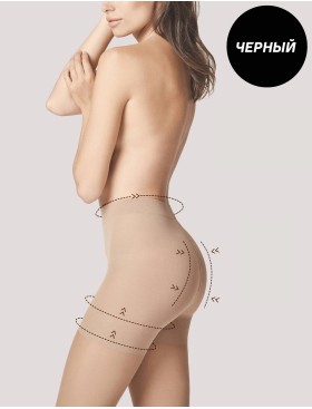 Корректирующие колготки Fiore 5206/M TOTAL SLIM 20 den черный, Цвет: черный, Размеры: 3
