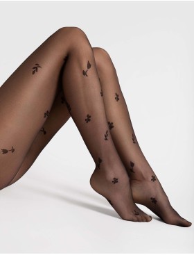 Колотки с рисунком Fiore 6121/G PETAL 20 den черный, Цвет: черный, Размеры: 3, изображение 2
