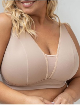 Бюстгальтер без косточек Kris Line MARCELLA COFFEE micromodal, Цвет: бежевый, Размеры: 90D