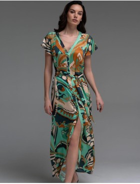 Длинный халат на пуговицах Mia-Amore CAPRI 4561, Цвет: мультицвет, Размеры: 2XL