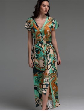 Длинный халат на пуговицах Mia-Amore CAPRI 4561, Цвет: мультицвет, Размеры: 2XL, изображение 4