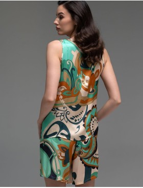 Шёлковый комплект с шортами Mia-Amore CAPRI 4562, Цвет: мультицвет, Размеры: L, изображение 2