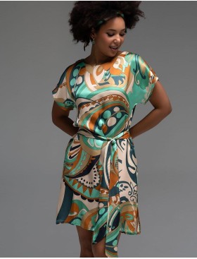 Короткая туника из шёлка с вискозой Mia-Amore CAPRI 4567, Цвет: мультицвет, Размеры: S/M, изображение 4