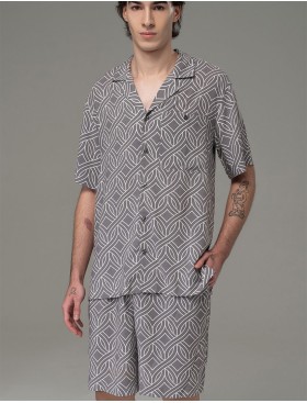 Мужская пижама с шортами Mia-Amore DAMASK 5259, Цвет: серый, Размеры: M, изображение 2