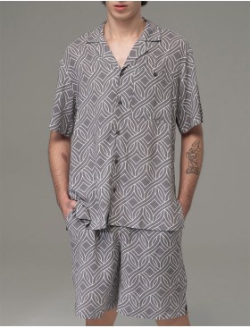 Мужская пижама с шортами Mia-Amore DAMASK 5259, Цвет: серый, Размеры: M, изображение 4