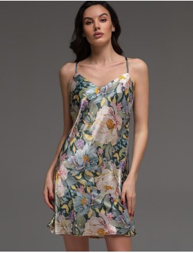 Шёлковая сорочка с цветами Mia-Amore EVANGELINA 4571, Цвет: мультицвет, Размеры: 3XL