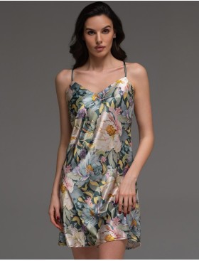 Шёлковая сорочка с цветами Mia-Amore EVANGELINA 4571, Цвет: мультицвет, Размеры: 3XL, изображение 4