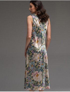 Длинная сорочка с цветочным принтом Mia-Amore EVANGELINA 4574, Цвет: мультицвет, Размеры: 4XL, изображение 2