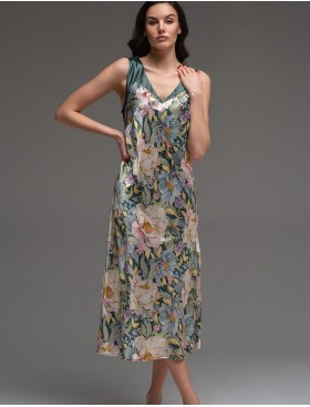 Длинная сорочка с цветочным принтом Mia-Amore EVANGELINA 4574, Цвет: мультицвет, Размеры: 4XL, изображение 3