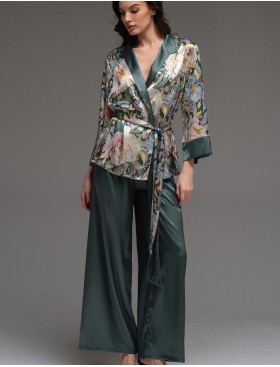 Шёлковый комплект-двойка Mia-Amore EVANGELINA 4576, Цвет: мультицвет, Размеры: 5XL