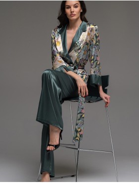 Шёлковый комплект-двойка Mia-Amore EVANGELINA 4576, Цвет: мультицвет, Размеры: 5XL, изображение 4