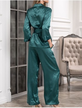 Атласный комплект Mia-Amore JOANNA 7314 изумрудный, Цвет: изумрудный, Размеры: M, изображение 2