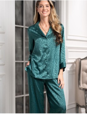 Атласный комплект Mia-Amore JOANNA 7314 изумрудный, Цвет: изумрудный, Размеры: M, изображение 3