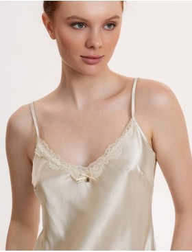 Атласная сорочка Mia-Mella JULIA CHARME 8730 айвори, Цвет: айвори, Размеры: S, изображение 3