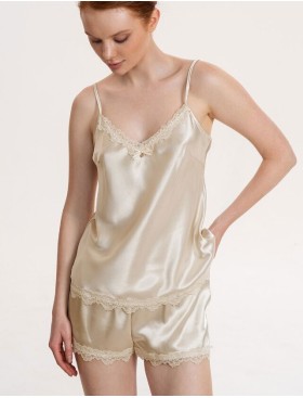 Атласный комплект с шортами Mia-Mella JULIA CHARME 8732 айвори, Цвет: айвори, Размеры: L, изображение 4