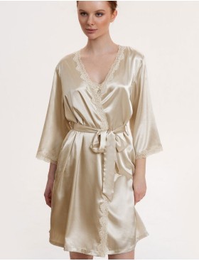 Атласный халат-кимоно Mia-Mella JULIA CHARME 8733 айвори, Цвет: айвори, Размеры: S/M