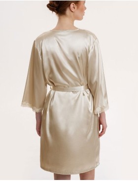 Атласный халат-кимоно Mia-Mella JULIA CHARME 8733 айвори, Цвет: айвори, Размеры: S/M, изображение 2