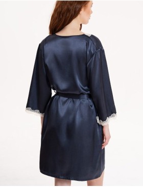 Атласный халат-кимоно Mia-Mella JULIA CHARME 8733 черника, Цвет: черника, Размеры: S/M, изображение 2