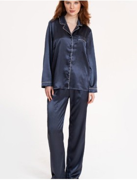 Атласный комплект тройка Mia-Mella JULIA CHARME 8735 черника, Цвет: черника, Размеры: M, изображение 3