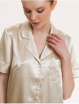 Атласный комплект с шортами Mia-Mella JULIA CHARME 8738 айвори, Цвет: айвори, Размеры: 2XL, изображение 3