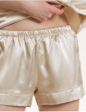 Атласный комплект с шортами Mia-Mella JULIA CHARME 8738 айвори, Цвет: айвори, Размеры: 2XL, изображение 4