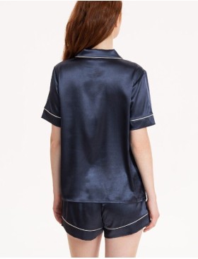 Атласный комплект с шортами Mia-Mella JULIA CHARME 8738 черника, Цвет: черника, Размеры: 3XL, изображение 2