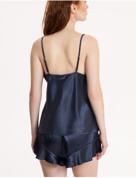 Атласная пижама с рюшами Mia-Mella JULIA CHARME 8754 черника, Цвет: черника, Размеры: XL, изображение 2